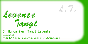 levente tangl business card